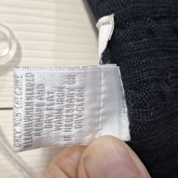 Vintage Sutton Studio cable knit silk cashmere pullover sweater- S - black - Picture 4 of 7